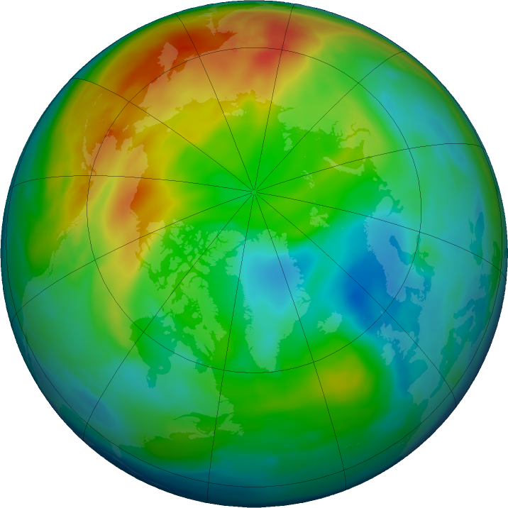 Arctic ozone map for 18 December 2020